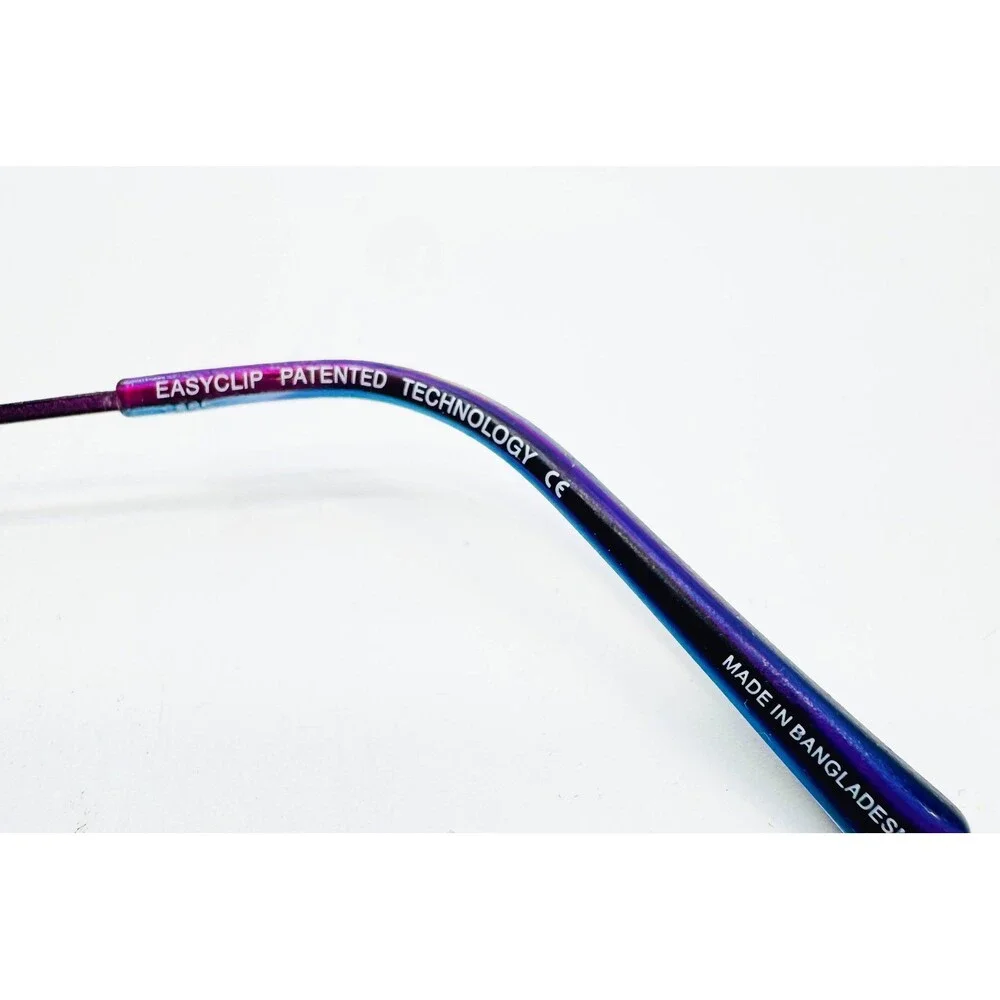 EasyClip Eyeglasses Frames Women Blue Purple Cat Eye 51-16-135